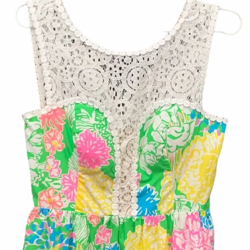 Lilly Pulitzer Reagan dress in hibiscus stroll 4 - Picture 3 of 6
